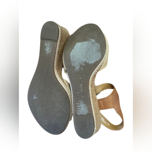 Clarks Open Toe Wedge Slingback Size 9M EUC - Picture 9 of 9